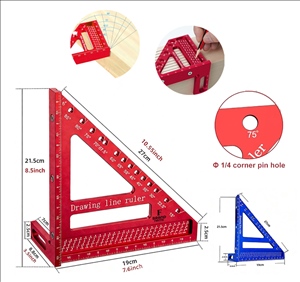 3D Multi-Function Woodworking Triangle Ruler